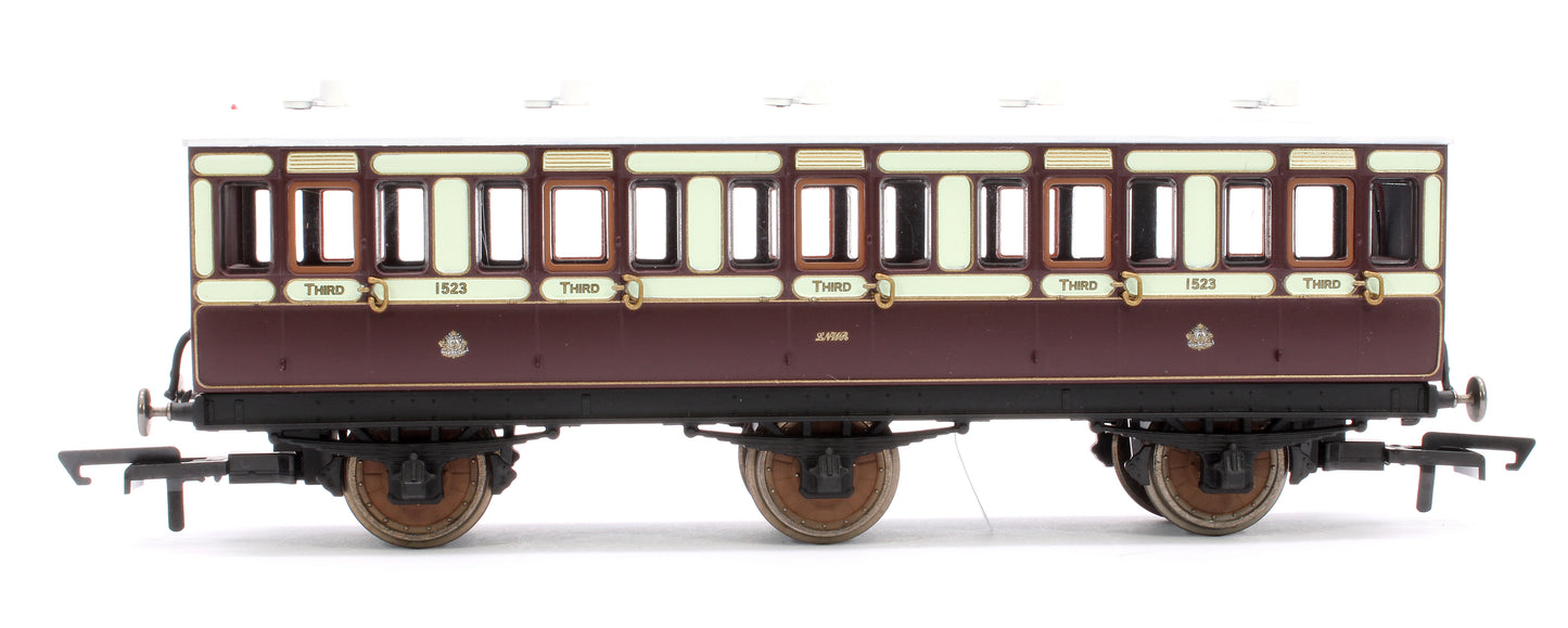 Hornby PreOwned 6 Wheel Coach 3rd Class LNWR 1523 with Fitted Lights