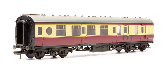 Pre-Owned LMS 57ft Porthole Coach Corridor Brake 3rd BR Crimson & Cream 'M 26668 M' - Custom Weathered