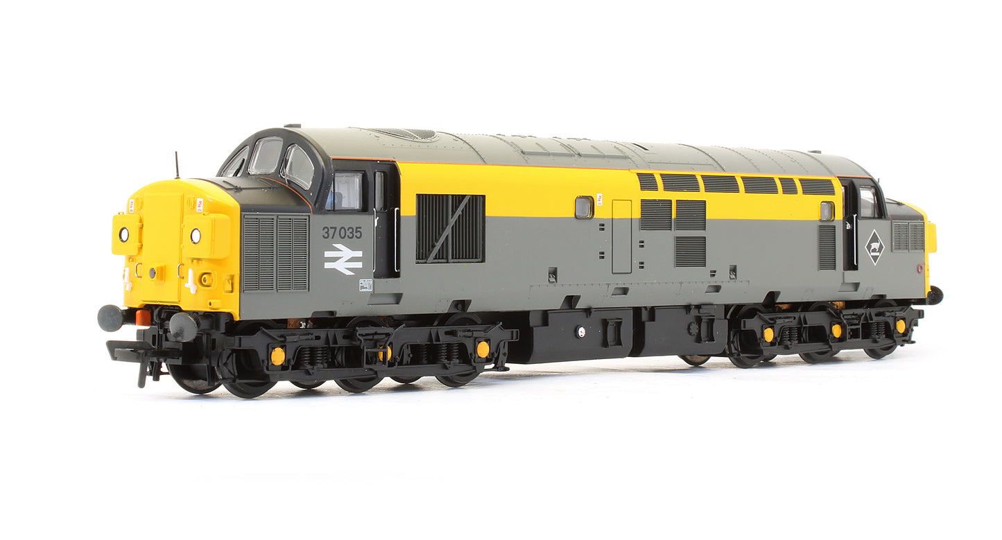 Pre-Owned 32-779 Class 37/0 37035 Civil Engineers Dutch Grey / Yellow Corner Indicator Boxes Diesel Locomotive - DCC Fitted