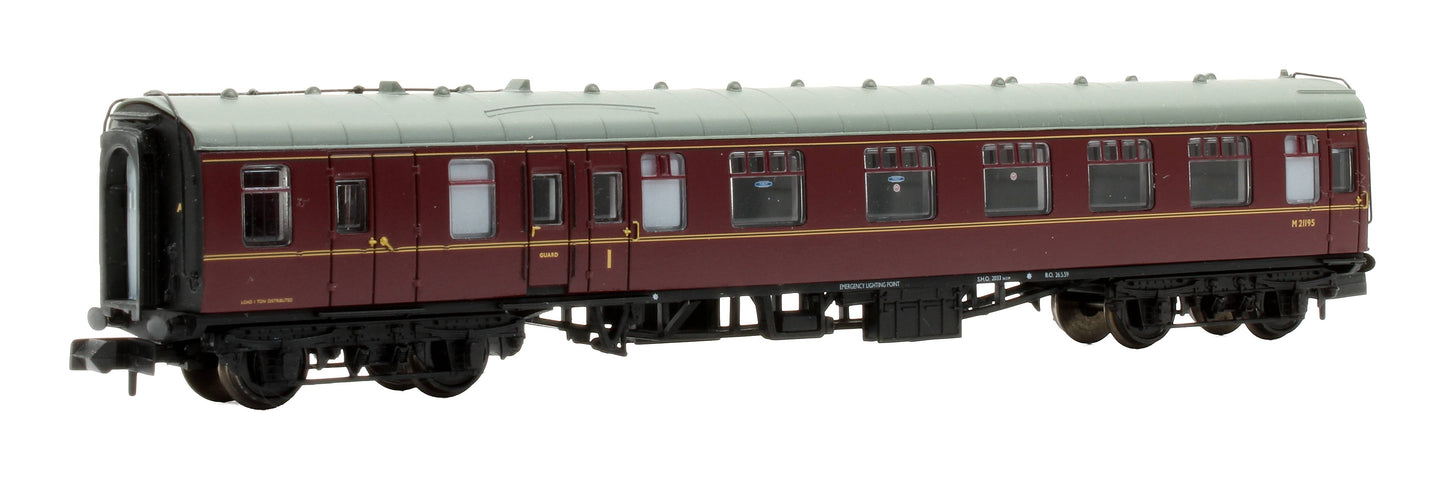 Pre-Owned 374-084B BR Mk1 BCK Brake Composite Corridor Maroon 'M21195'