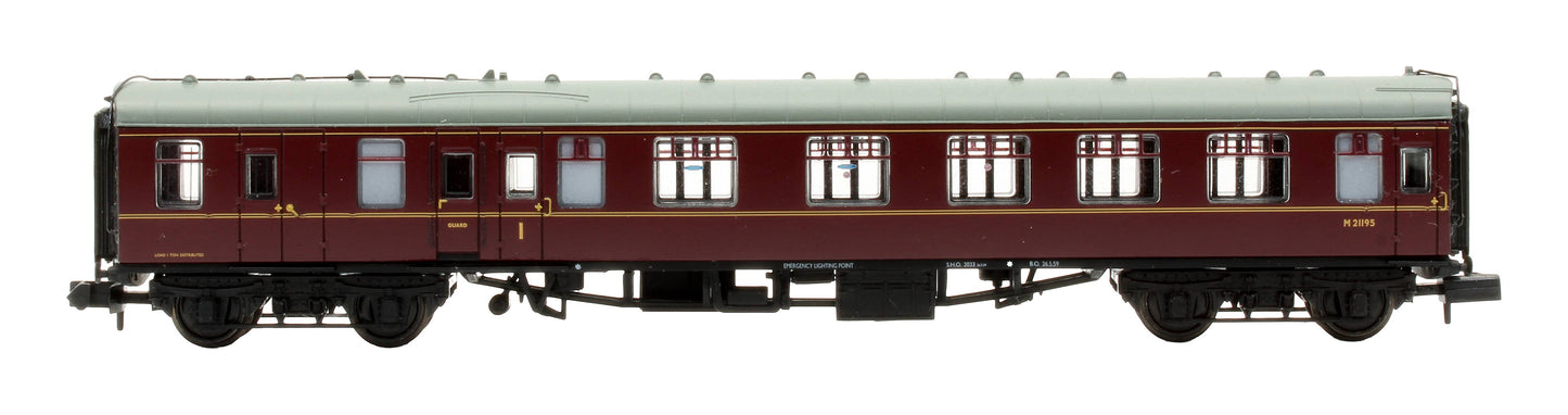 Pre-Owned 374-084B BR Mk1 BCK Brake Composite Corridor Maroon 'M21195'
