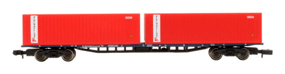 Pre-Owned 374-452 63Ft Bogie Wagon With Two 30Ft Containers 'Freightliner'