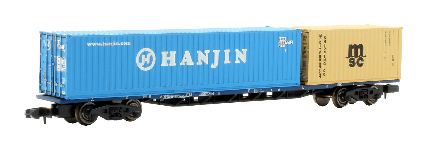 Pre-Owned 373-456A 63Ft Wagon With One 20Ft & 40Ft 'MSC & HANJIN'