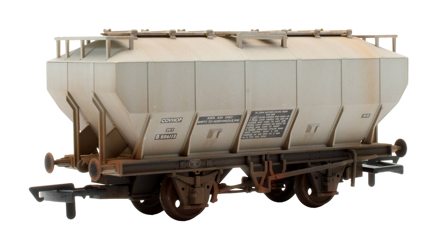 Pre-Owned 38-501 Covered Hopper Wagon (COVHOP) BR Light Grey - Custom Weathered