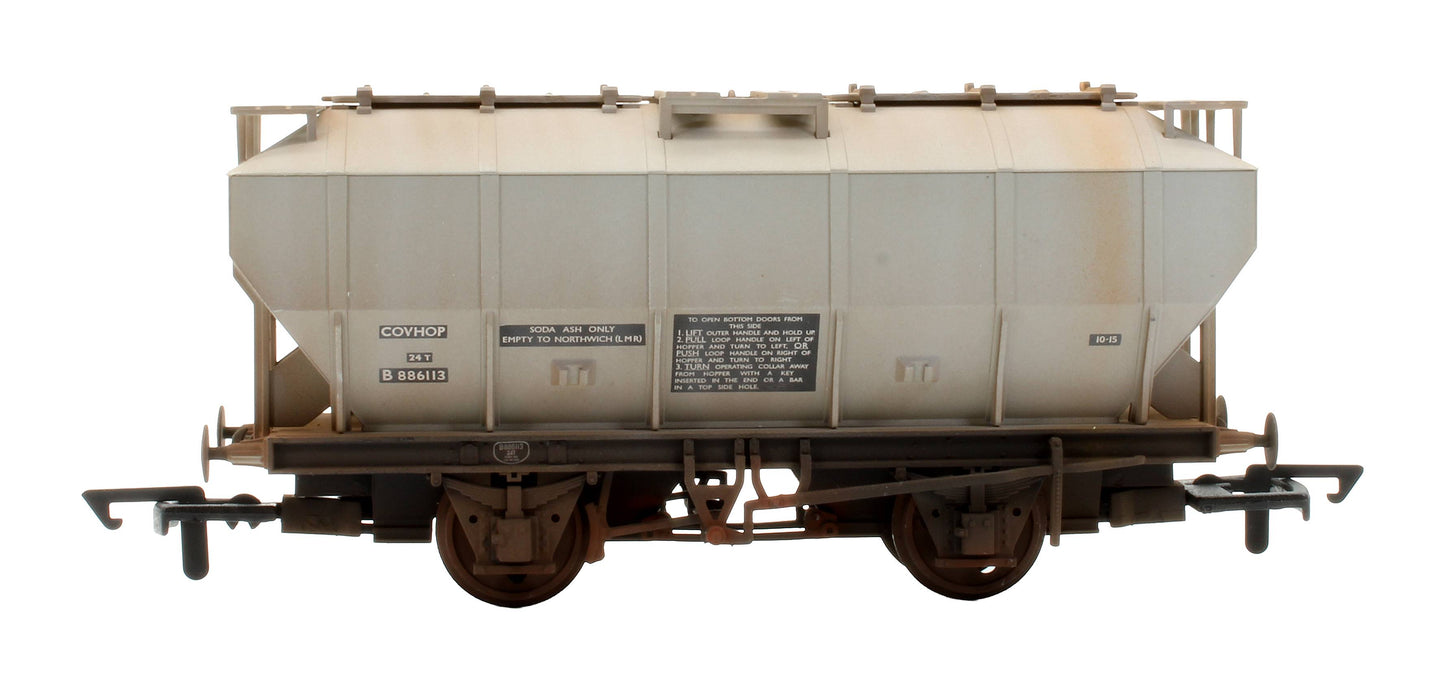 Pre-Owned 38-501 Covered Hopper Wagon (COVHOP) BR Light Grey - Custom Weathered