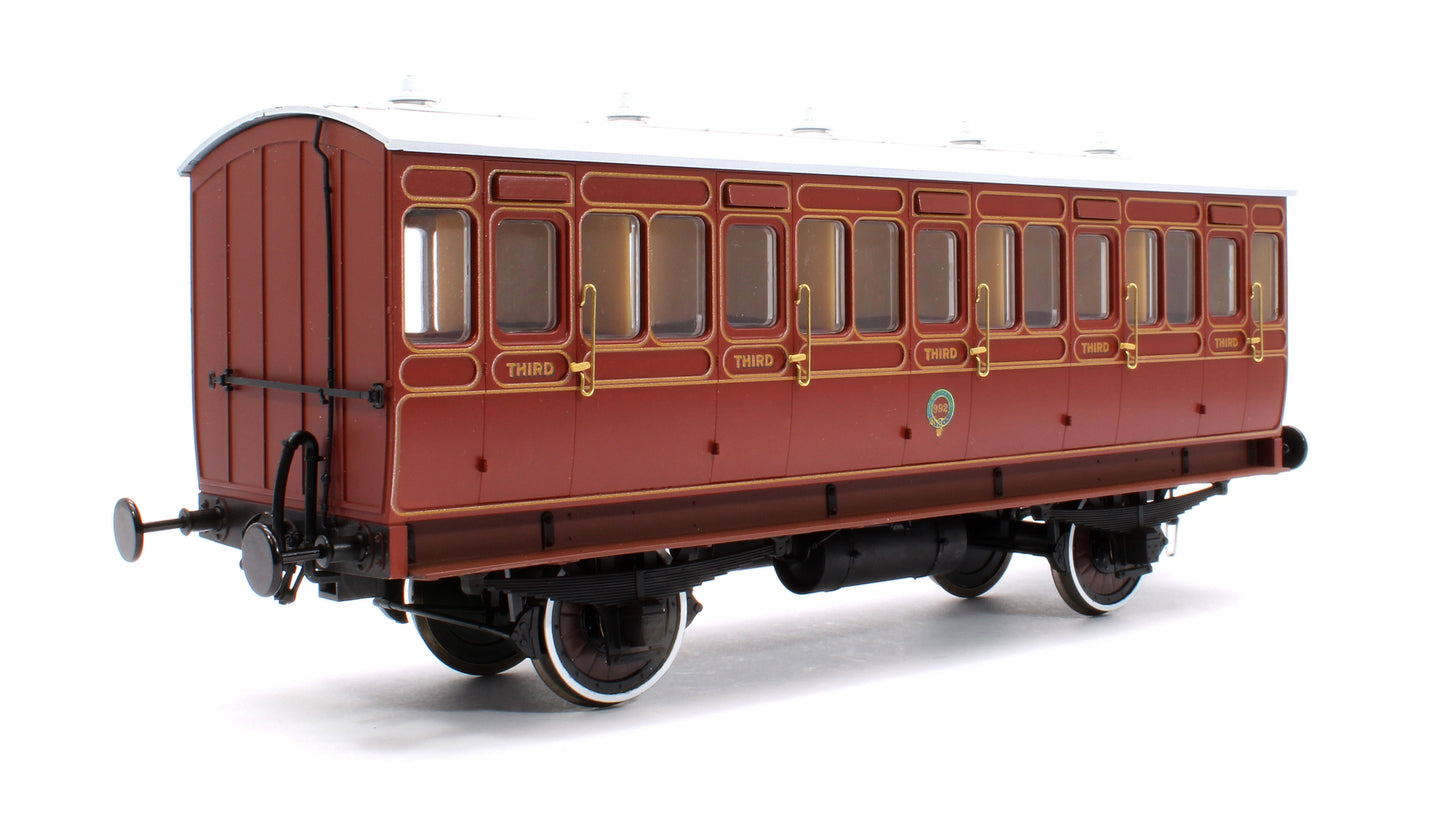 Stroudley 4 Wheel Gas Lit 3rd Lined Brown 992 (Light Bar Fitted) - DCC Fitted