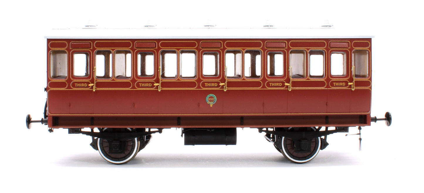 Stroudley 4 Wheel Gas Lit 3rd Lined Brown 992 (Light Bar Fitted) - DCC Fitted