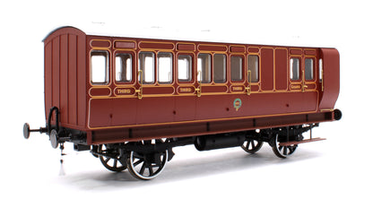 Stroudley 4 Wheel Gas Lit Brake 3rd Lined Brown 892 (Light Bar Fitted)