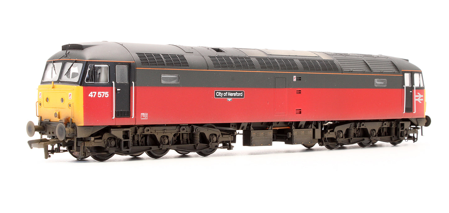 Pre-Owned 4726 Class 47 575 'City of Hereford' Parcels Red/Grey Diesel Locomotive - Custom Weathered - DCC Sound