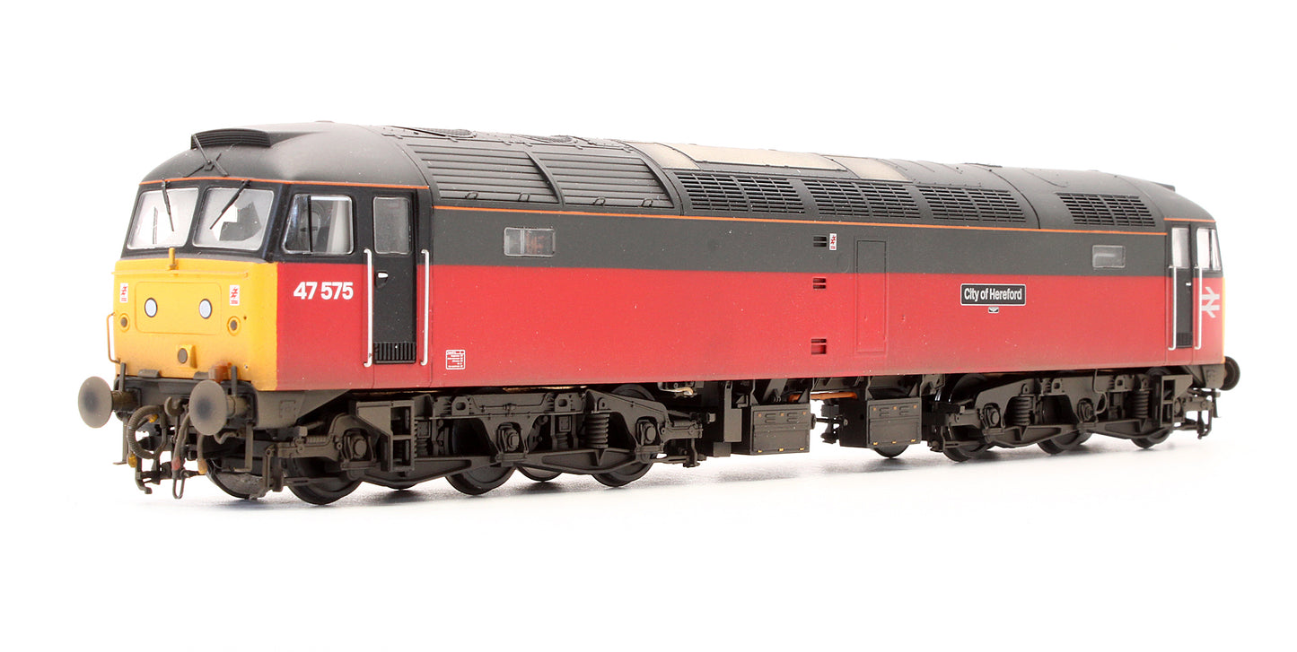 Pre-Owned 4726 Class 47 575 'City of Hereford' Parcels Red/Grey Diesel Locomotive - Custom Weathered - DCC Sound