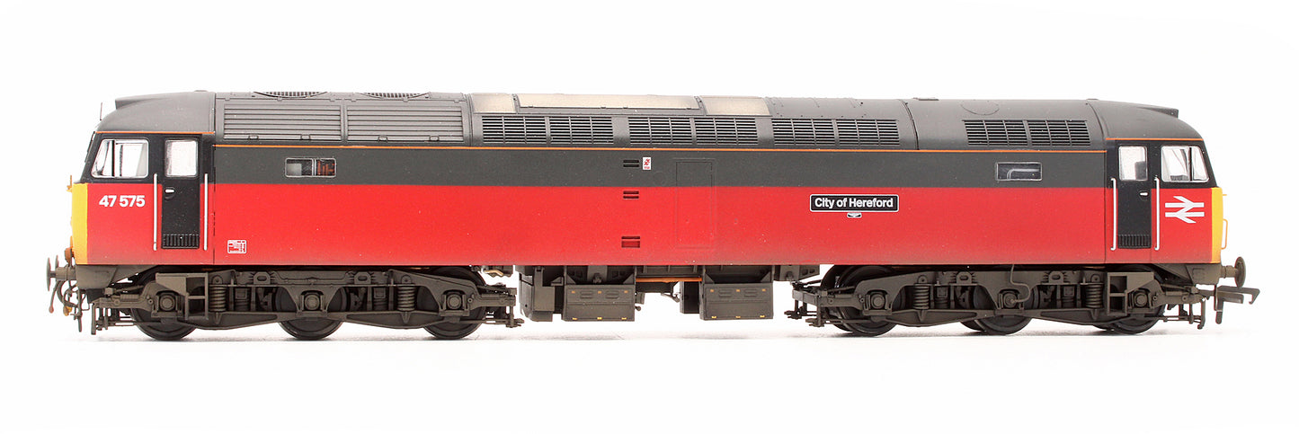 Pre-Owned 4726 Class 47 575 'City of Hereford' Parcels Red/Grey Diesel Locomotive - Custom Weathered - DCC Sound