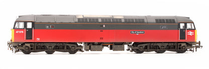 Pre-Owned 4726 Class 47 575 'City of Hereford' Parcels Red/Grey Diesel Locomotive - Custom Weathered - DCC Sound
