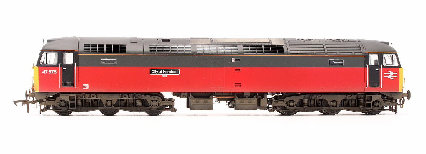 Pre-Owned 4726 Class 47 575 'City of Hereford' Parcels Red/Grey Diesel Locomotive - Custom Weathered - DCC Sound