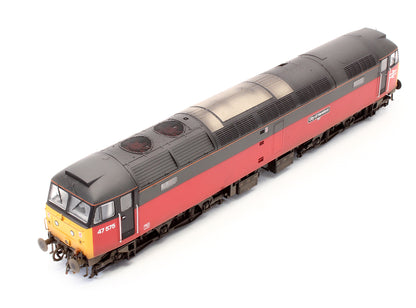 Pre-Owned 4726 Class 47 575 'City of Hereford' Parcels Red/Grey Diesel Locomotive - Custom Weathered - DCC Sound