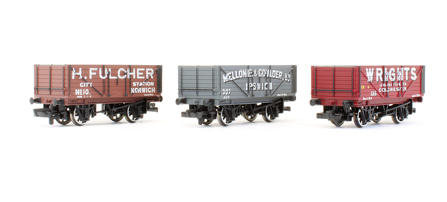 Pre-Owned Coal Trader Classics Set Of 3 East Anglia Private Owner Wagons