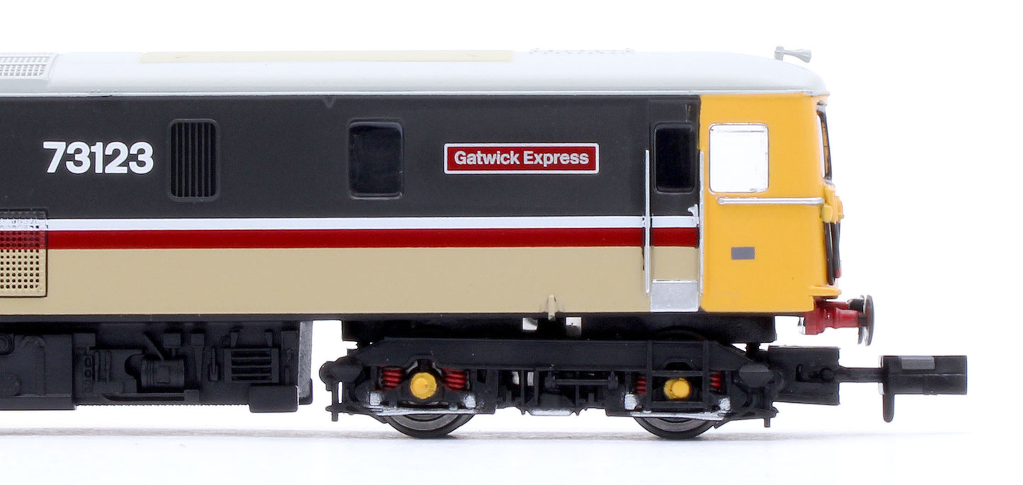 Class 73 123 'Gatwick Express' BR IC Executive Large No's Electro Diesel Locomotive - DCC Fitted