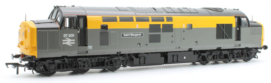 Pre-Owned 35-308 Class 37/0 Centre Headcode 37201 'St. Margaret' BR Eng. Grey & Yellow Diesel Locomotive - DCC Fitted