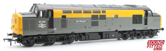 Pre-Owned Class 37/0 Centre Headcode 37201 'St. Margaret' BR Eng. Grey & Yellow Diesel Locomotive - Deluxe DCC Sound