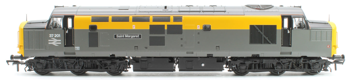 Pre-Owned Class 37/0 Centre Headcode 37201 'St. Margaret' BR Eng. Grey & Yellow Diesel Locomotive - Deluxe DCC Sound