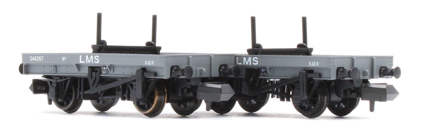 NR1153M 4 Wheel LMS Bolster Wagon Twin Pack