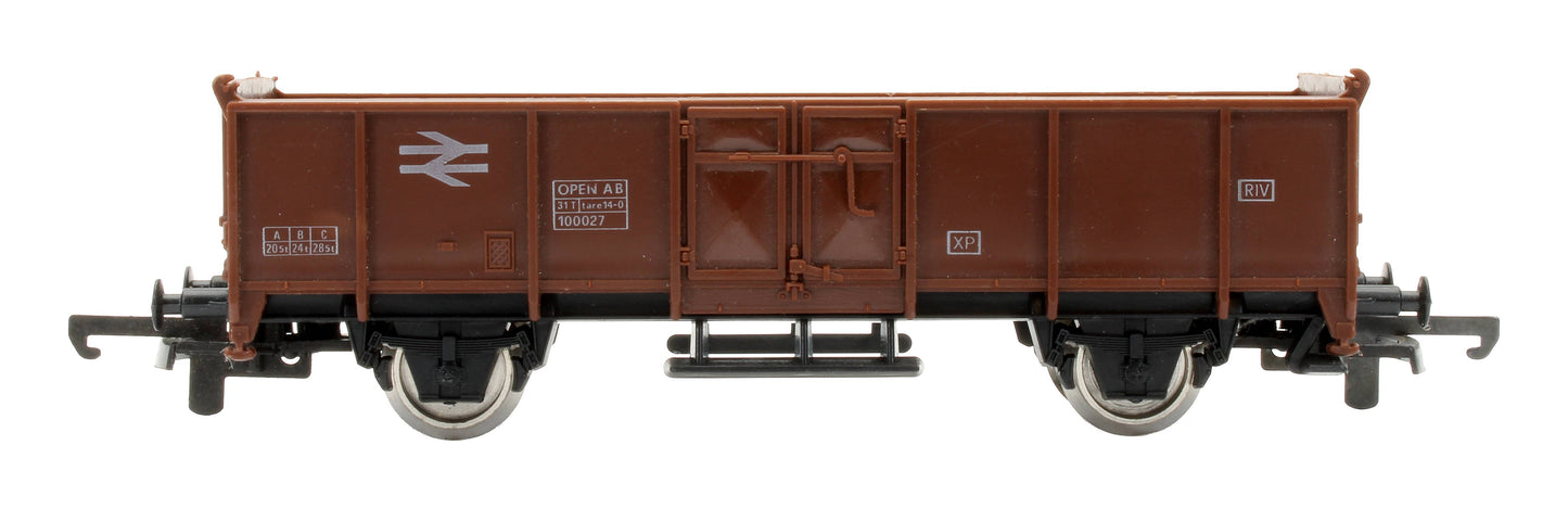 Pre-Owned L303175LIM Steel Sided Open AB Wagon '100027' in BR Brown