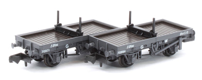 NR1150W 4 Wheel GWR Bolster Wagon Twin Pack