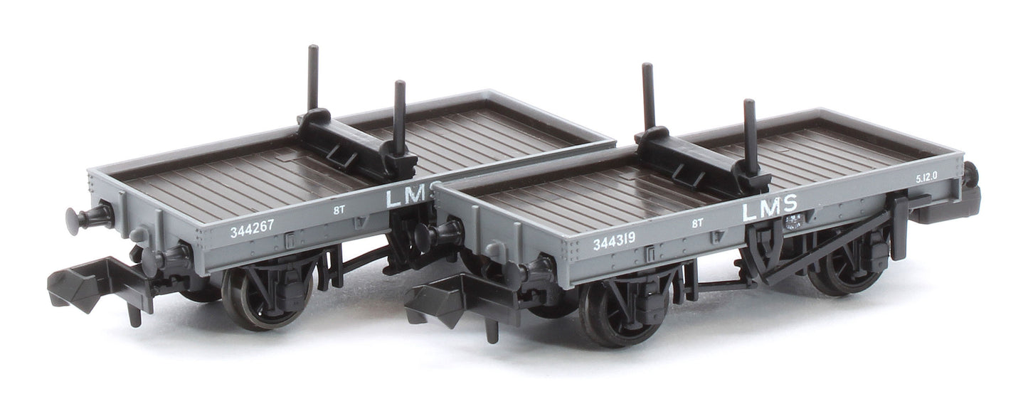 NR1153M 4 Wheel LMS Bolster Wagon Twin Pack