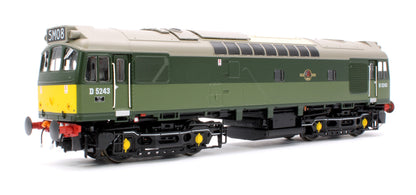 Pre-Owned Class 25 BR two-tone green Small Yellow Panels D5243 Diesel Locomotive