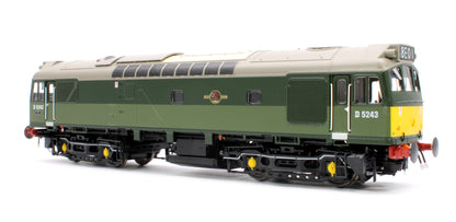 Pre-Owned Class 25 BR two-tone green Small Yellow Panels D5243 Diesel Locomotive