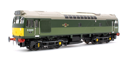 Pre-Owned Class 25 BR two-tone green Small Yellow Panels D5243 Diesel Locomotive