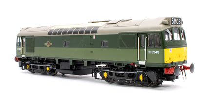 Pre-Owned Class 25 BR two-tone green Small Yellow Panels D5243 Diesel Locomotive