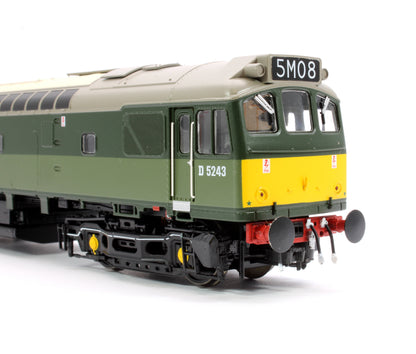 Pre-Owned Class 25 BR two-tone green Small Yellow Panels D5243 Diesel Locomotive