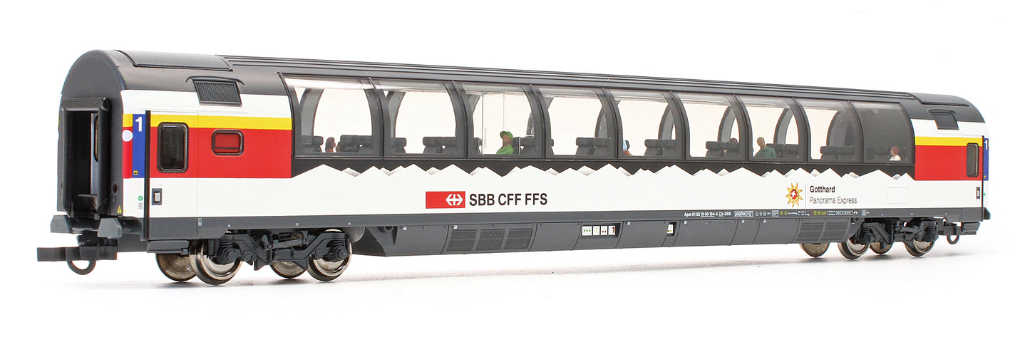 Pre-Owned 74081 Set Of 3 Gotthard Panorama Express SBB Coaches - Set 1