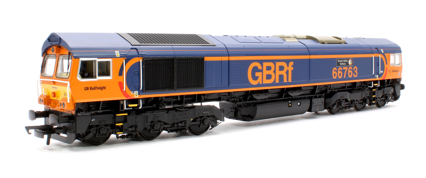 Class 66 GBRF Blue/Orange 66763 Diesel Locomotive - DCC Sound