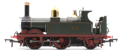4S-517-001D GWR 517 Class 0-4-2 202 Lined G.W Green Red Frames Steam Locomotive - DCC Fitted