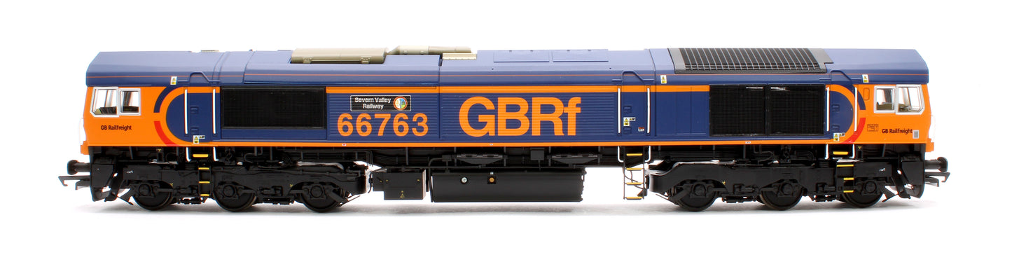 Class 66 GBRF Blue/Orange 66763 Diesel Locomotive - DCC Sound