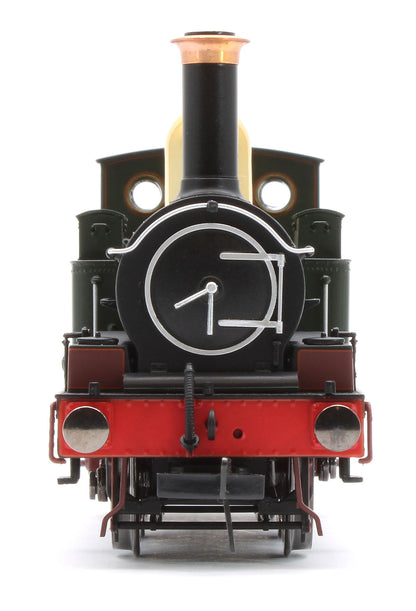 4S-517-001S GWR 517 Class 0-4-2 202 Lined G.W Green Red Frames Steam Locomotive - DCC Sound