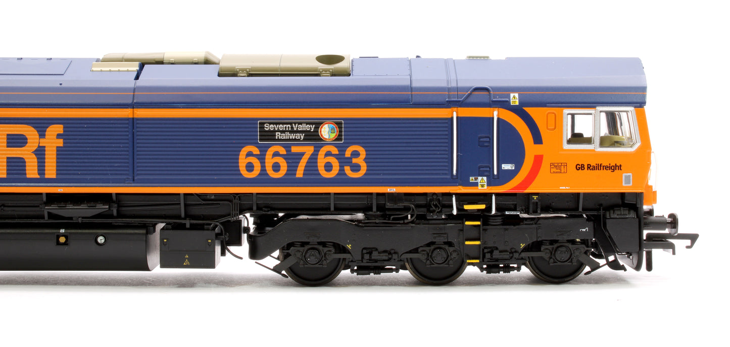 Class 66 GBRF Blue/Orange 66763 Diesel Locomotive - DCC Sound