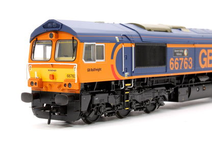 Class 66 GBRF Blue/Orange 66763 Diesel Locomotive - DCC Sound