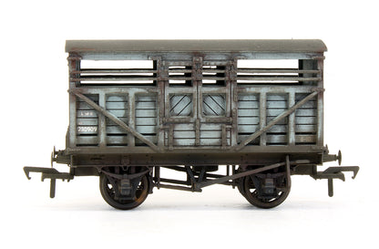 Pre-Owned 10 Ton Cattle Wagon LMS Grey - Custom Weathered