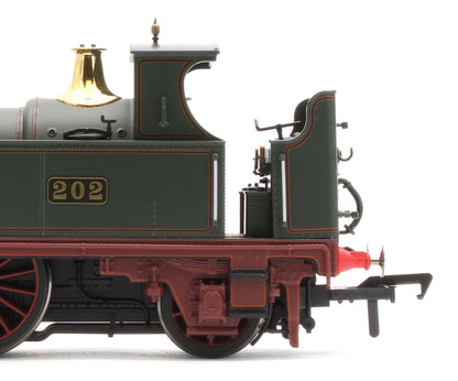 4S-517-001D GWR 517 Class 0-4-2 202 Lined G.W Green Red Frames Steam Locomotive - DCC Fitted