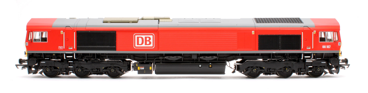 Class 66 DB Red 66167 Diesel Locomotive - DCC Sound