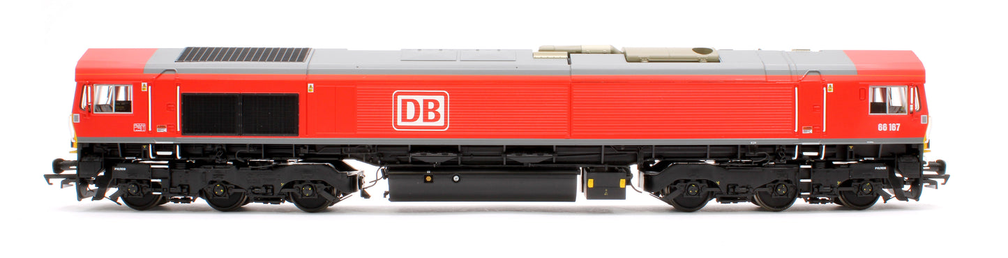 Class 66 DB Red 66167 Diesel Locomotive - DCC Sound