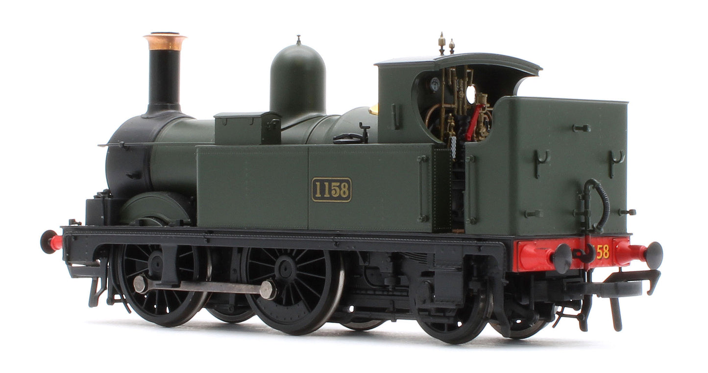 4S-517-003D GWR 517 Class 0-4-2 1158 G.W. Green Steam Locomotive - DCC Fitted