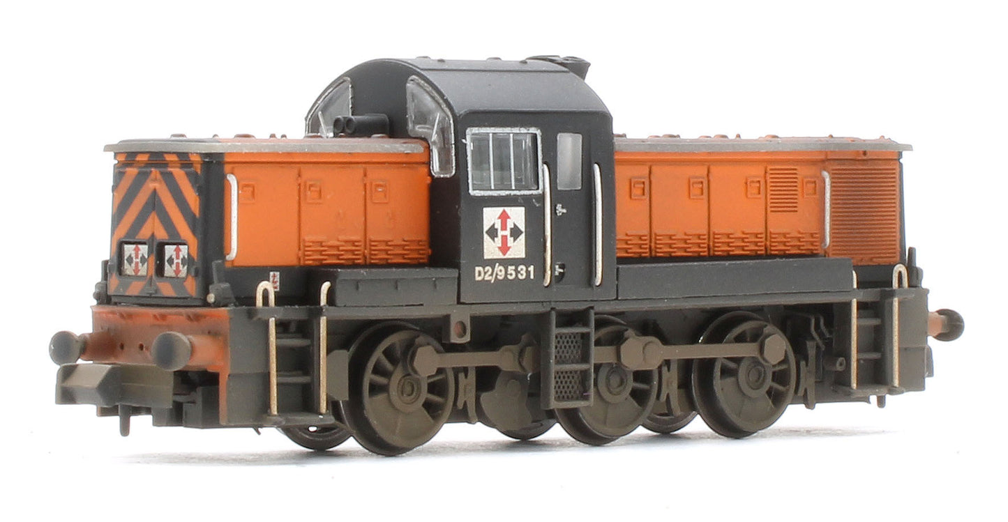 372-954W Bespoke Weathered Class 14 D2/9531 NCB British Oak Orange & Black Diesel Locomotive