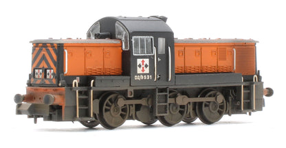 372-954W Bespoke Weathered Class 14 D2/9531 NCB British Oak Orange & Black Diesel Locomotive
