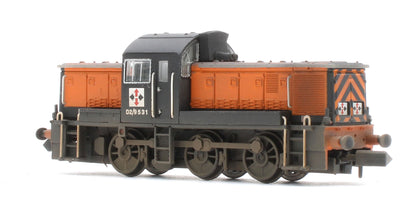 372-954W Bespoke Weathered Class 14 D2/9531 NCB British Oak Orange & Black Diesel Locomotive