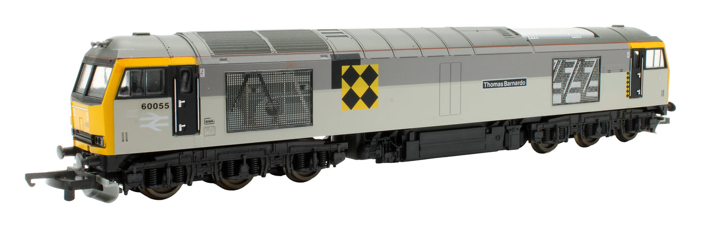 Pre-Owned 205025A3 British Rail Railfreight two-tone grey Class 60 60055 'Thomas Barnado' Diesel Locomotive
