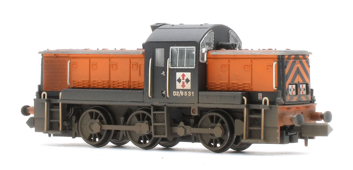 372-954W Bespoke Weathered Class 14 D2/9531 NCB British Oak Orange & Black Diesel Locomotive