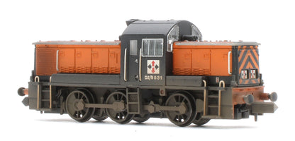 372-954W Bespoke Weathered Class 14 D2/9531 NCB British Oak Orange & Black Diesel Locomotive